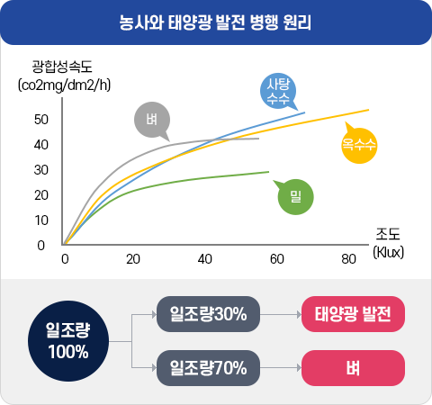 농사와 태양광 발전 병행 원리 : 자세한 설명은 하단 참조