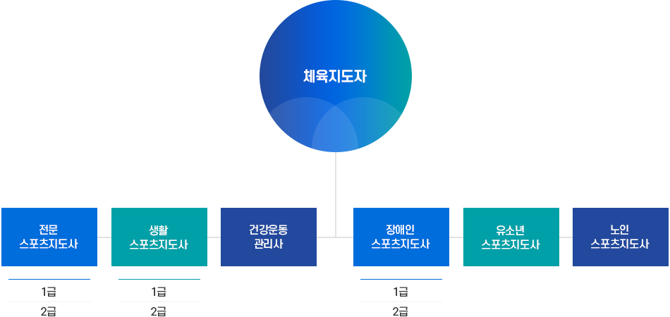 체육지도사 자격 체계 이미지 입니다. 자세한 내용은 아래 참고